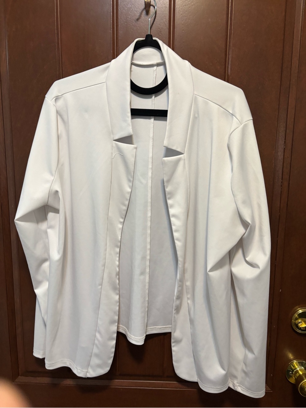 Amazon Women's White Open-Front Blazer Jacket